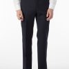 Men'S Ballin Pants | Houston Super 130S Modern Flat Front Pant Navy | Ballin