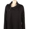 Women'S Porto Tops | Mendocino Ponte Zip Top In Black | Porto