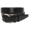 Men'S Torino Leather Belts | Italian Bulgaro Calfskin Belt Black | Torino Leather