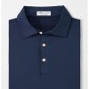 Men'S Peter Millar T-Shirts | Solid Performance Jersey Polo Navy Polos | Peter Millar