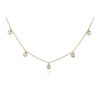 Women'S EF Collection Necklaces | 5 Diamond Bezel Choker Necklace Yellow Gold | Ef Collection