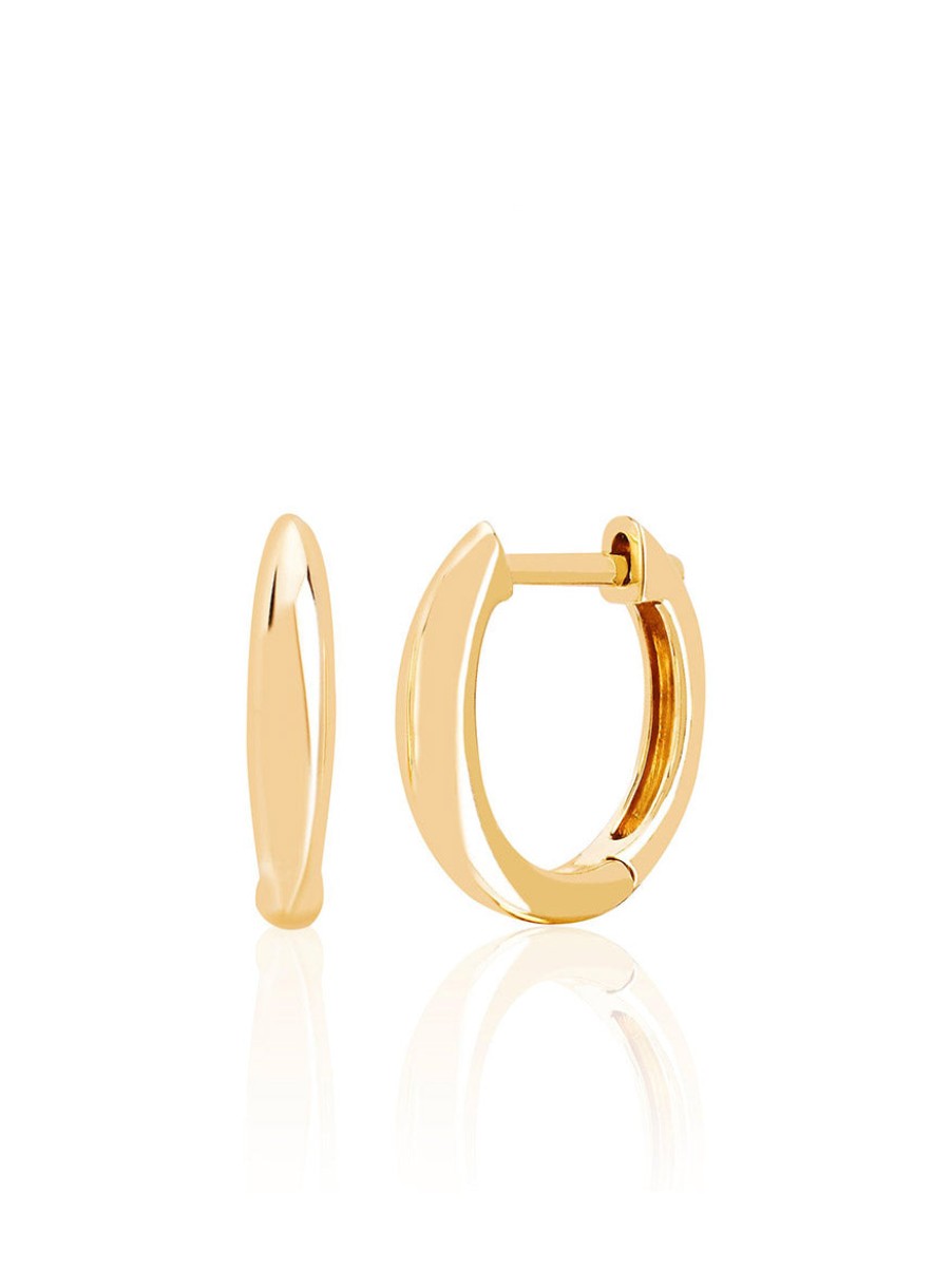 Women'S EF Collection Earrings | Buy Gold Dome Mini Huggie Earring Gold Jewelry