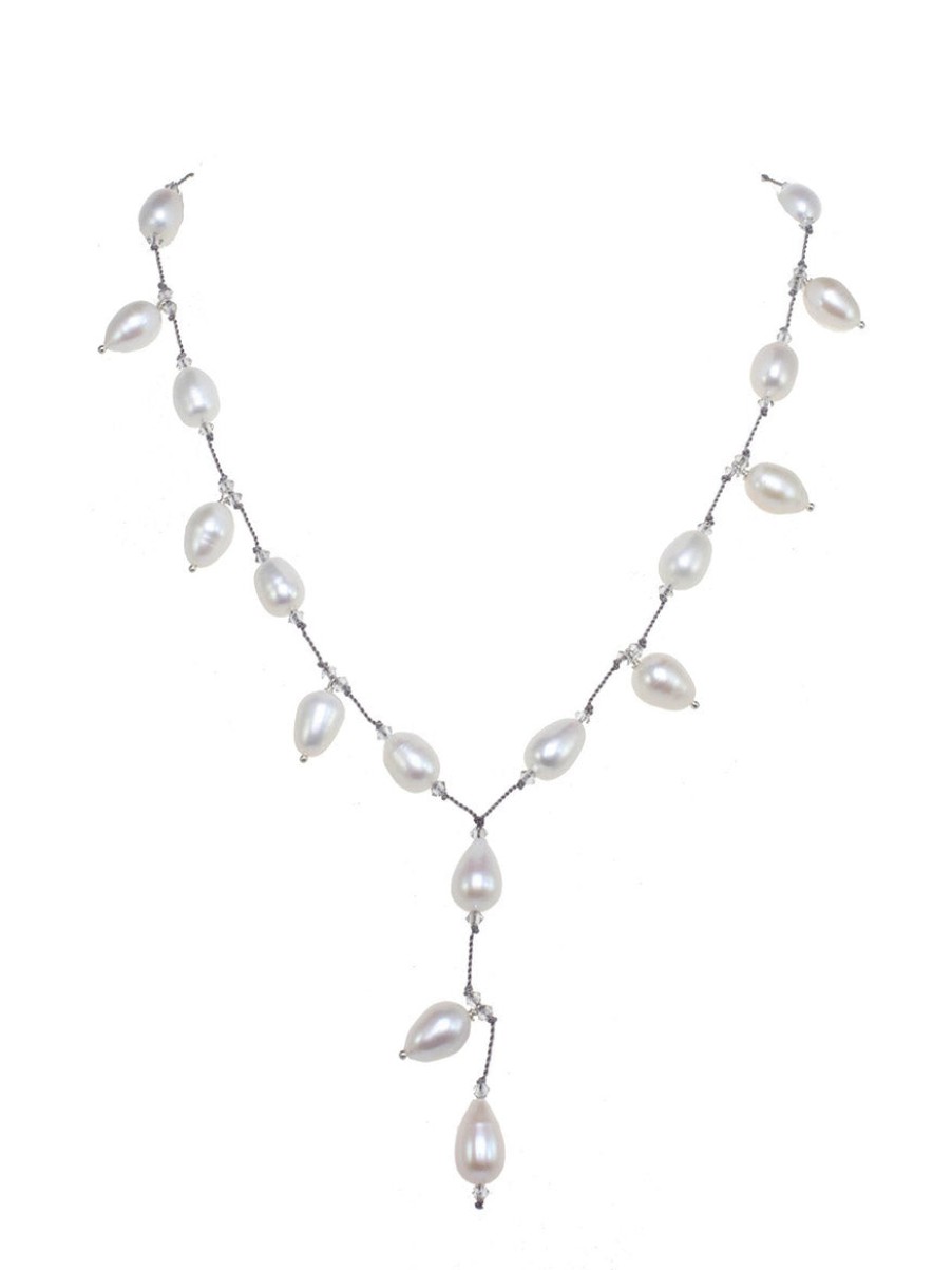 Women'S Margo Morrison Necklaces | White Freshwater Dancing Pearl Necklace | Margo Morrison