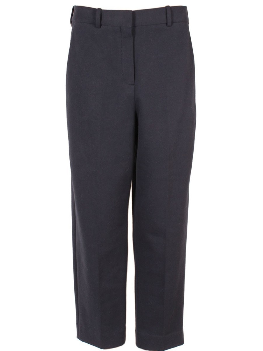 Women'S Circolo 1901 Pants & Leggings | Buy Cashtouch Fleece Carrot Trouser In Blue Notte Pants