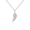 Women'S EF Collection Necklaces | Diamond Angel Wing Necklace White Gold | Ef Collection