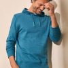 Men'S Faherty Brand T-Shirts | Sunwashed Slub Hoodie In Deep Jade | Faherty Brand