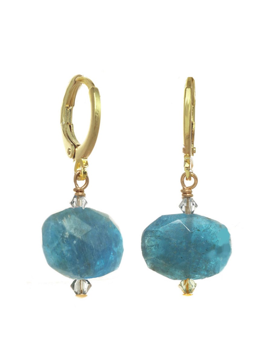 Women'S Margo Morrison Earrings | Flat Faceted Apatite Earrings | Margo Morrison