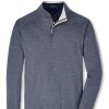 Men'S Peter Millar T-Shirts | Stealth Performance Quarter-Zip Steel | Peter Millar