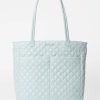 Women'S MZ Wallace Totes | Large Metro Quatro Tote Silver Blue | Mz Wallace