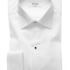 Men'S Eton Dress Shirts | Contemporary Fit Plisse Black Tie Dress Shirt | Eton