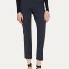 Women'S Akris Punto Pants & Leggings | Franca Mid-Rise Ankle Pants Navy | Akris Punto