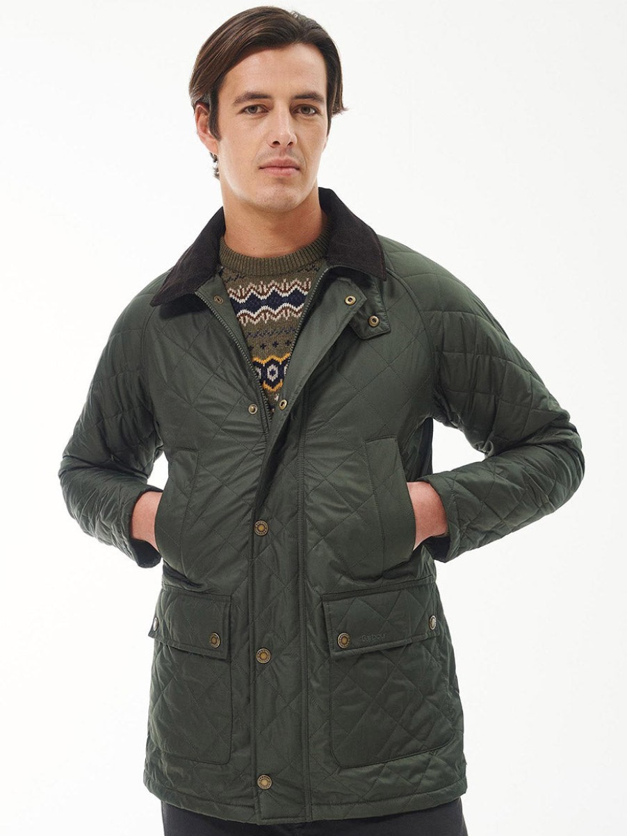 Men'S Barbour Coats & Jackets | Ashby Polarquilt Jacket In Sage | Barbour