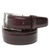 Men'S LEN Belts Belts | Italian Marbled Calf Belt Plum Tonal Stitching | Len Belts