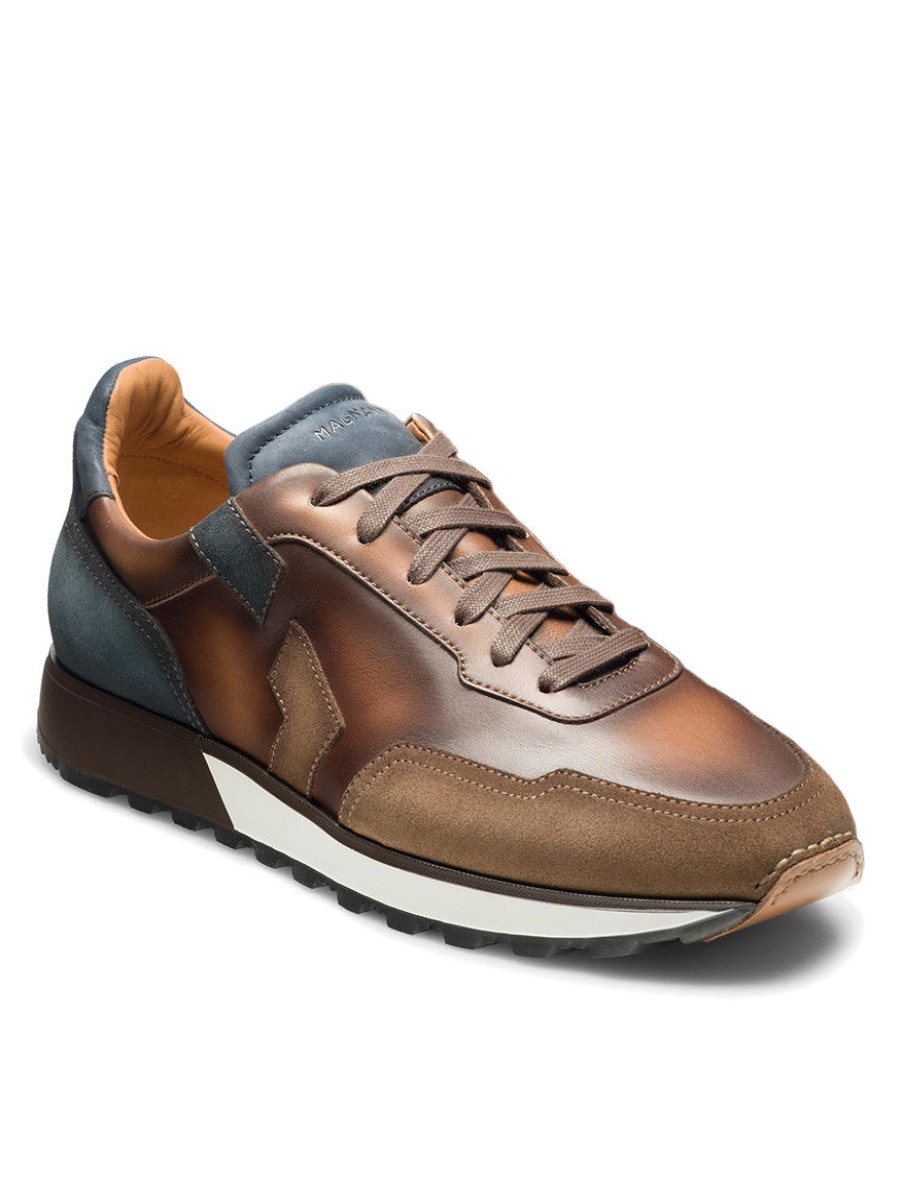 Men'S Magnanni Sneakers | Aero Navy/Brown Shoes | Magnanni