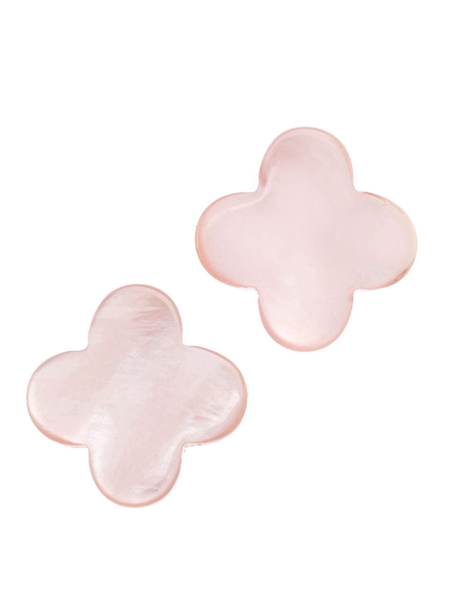 Women'S Margo Morrison Earrings | Margo Morrison Pink Mother-Of-Pearl Clover Earrings