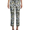 Women'S Avenue Montaigne Pants & Leggings | Lulu Leaf Print Pant Amazing Blue Multi | Avenue Montaigne