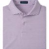 Men'S Peter Millar T-Shirts | Sawyer Performance Jersey Polo In Mountain Berry | Peter Millar