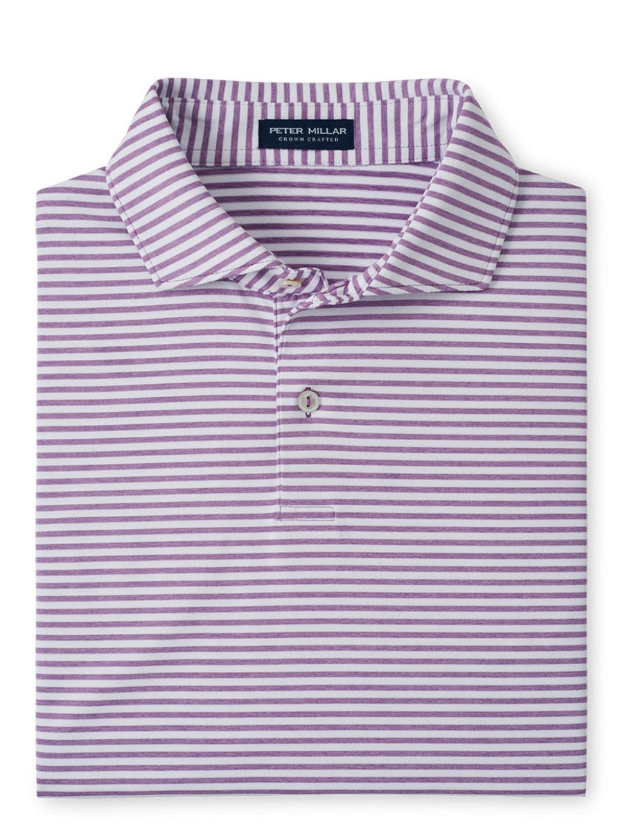 Men'S Peter Millar T-Shirts | Sawyer Performance Jersey Polo In Mountain Berry | Peter Millar