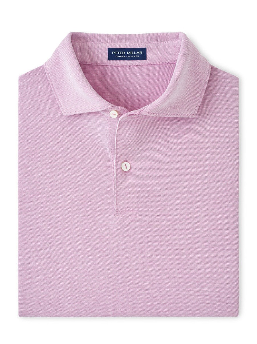 Men'S Peter Millar T-Shirts | Albatross Cotton Blend Pique Polo In Valencia | Peter Millar