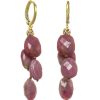 Women'S Margo Morrison Earrings | Faceted Oval Ruby Drop Earrings | Margo Morrison