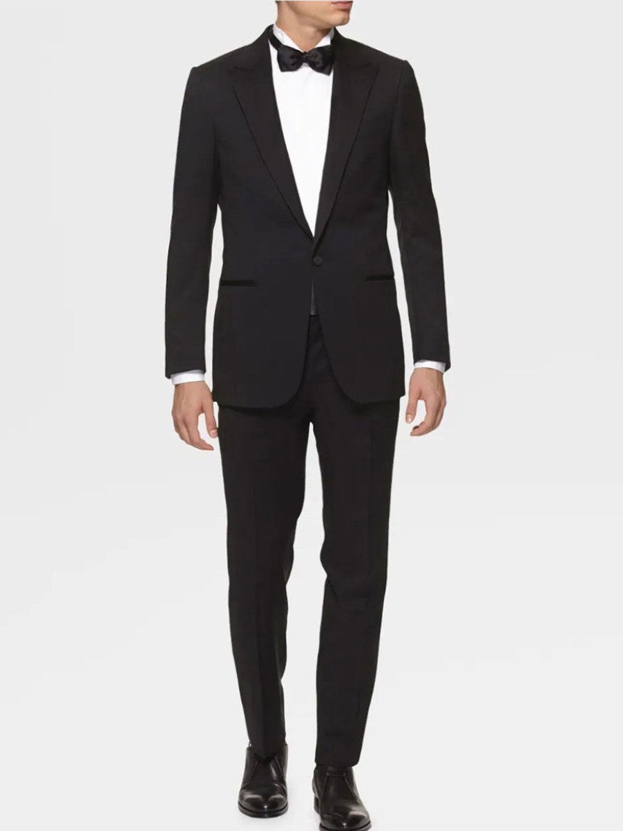 Men'S Zegna Tuxedos | Buy Black Trofeo Wool Tuxedo Suits