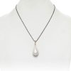 Women'S Margo Morrison Necklaces | Margo Morrison White Baroque Pearl Ball Chain Necklace In Silver & Gol