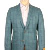 Men'S HicClearance Freeman Blazers & Sportcoats | Green Navy Windowpane Wool Sport Jacket | Hickey Freeman