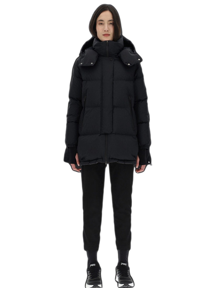 Women'S Herno Coats & Jackets | Laminar Oversize Gore-Tex Windstopper Coat In Black | Herno