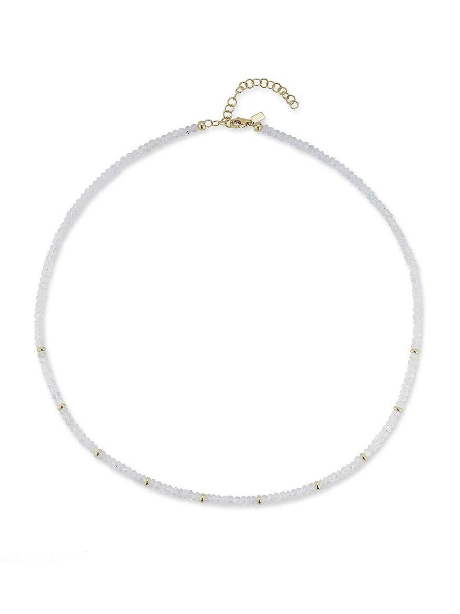 Women'S EF Collection Necklaces | Birthstone Bead Necklace Moonstone | Ef Collection