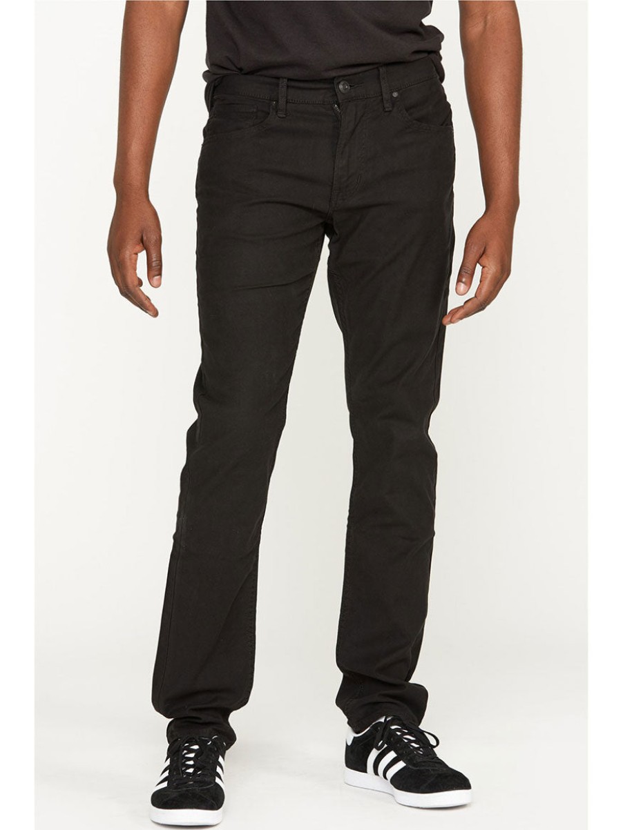 Men'S Hudson Jeans | Buy Blake Slim Straight Twill Pant Black Jeans