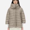 Women'S Herno Coats & Jackets | Aminta 3/4 Sleeve Cocoon Jacket In Taupe | Herno