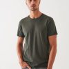 Men'S Patrick Assaraf T-Shirts | Iconic T-Shirt In Nori | Patrick Assaraf