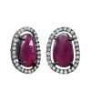 Women'S Margo Morrison Earrings | Pink Sapphire And Diamond Stud Earrings | Margo Morrison