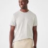 Men'S Faherty Brand T-Shirts | Sunwashed Pocket Tee Heather Grey | Faherty Brand