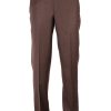 Men'S Larrimor's Pants | Larrimor'S Collection Reda Super 130S Wool Trousers In Dark Brown