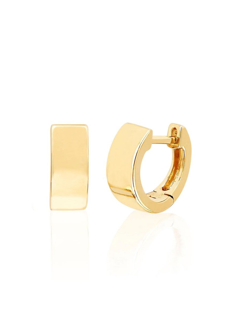 Women'S EF Collection Earrings | Gold Jumbo Huggie Earrings Yellow Gold | Ef Collection