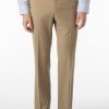 Men'S Ballin Pants | Theo Comfort 'Eze' Modern Flat Front Pant Tan | Ballin