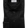 Men'S Eton Dress Shirts | Contemporary Fit Black Signature Twill Dress Shirt | Eton