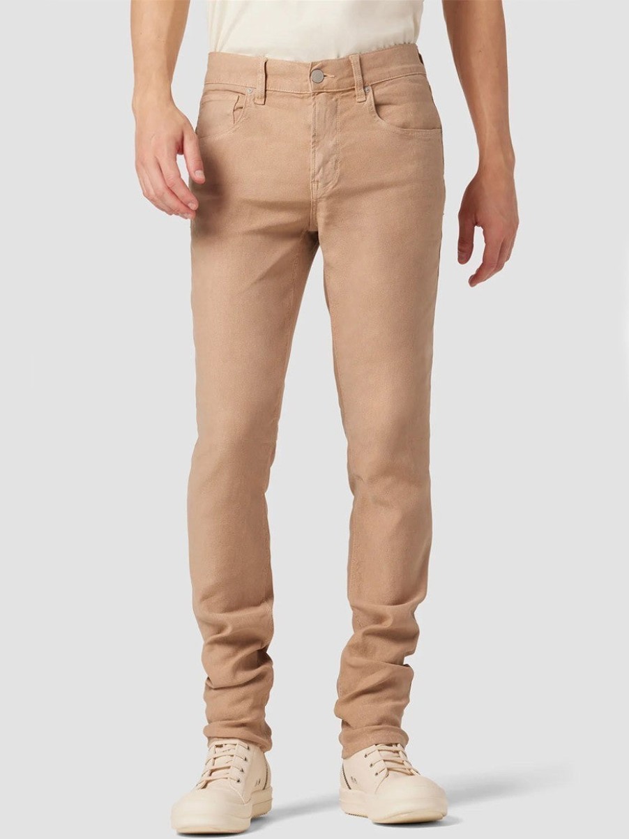 Men'S Hudson Jeans | Blake Slim Straight Twill Pant Latte | Hudson