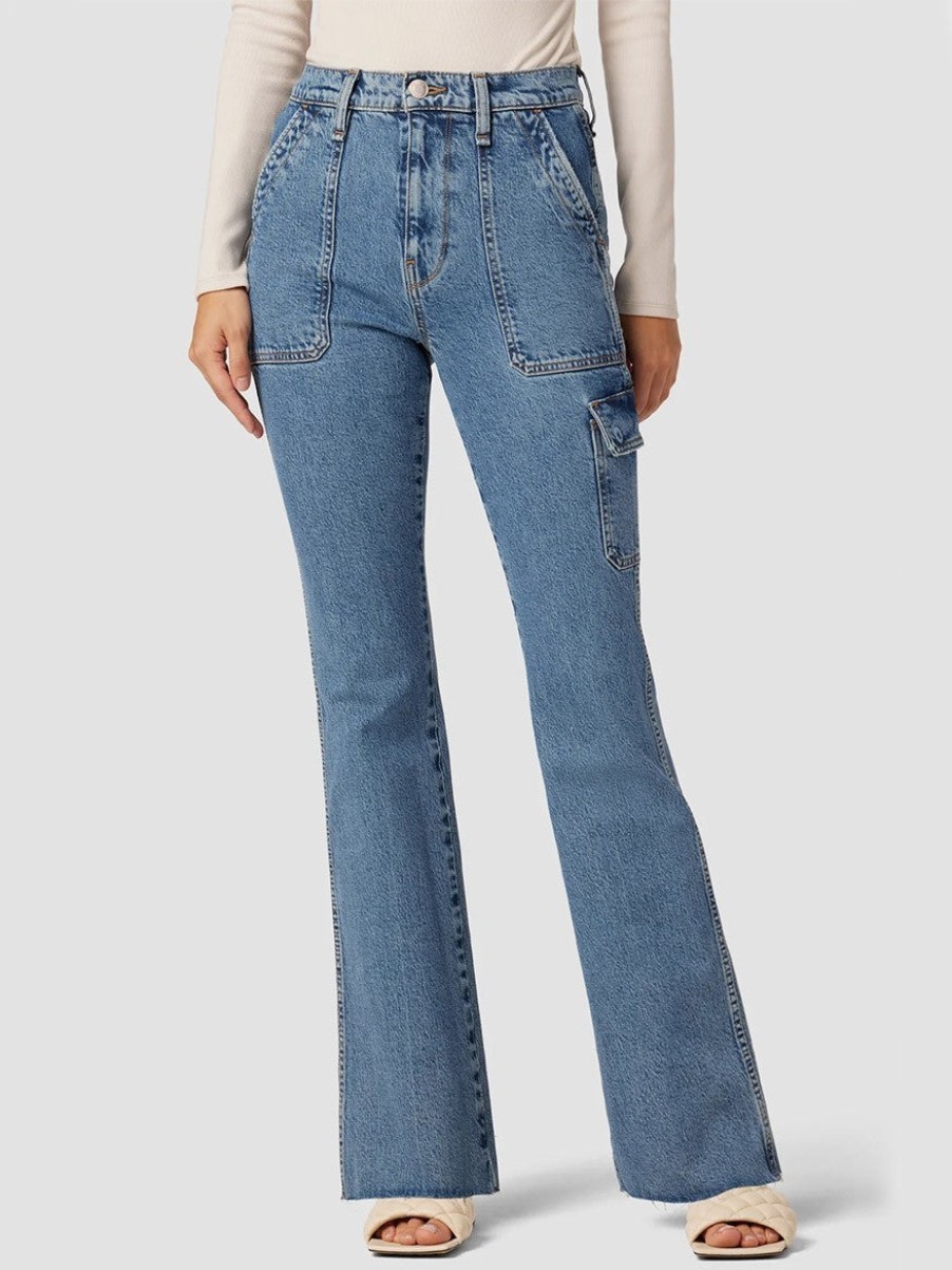 Women'S Hudson Jeans & Denim | Faye Utility Ultra High-Rise Bootcut Jean Earth Angel | Hudson