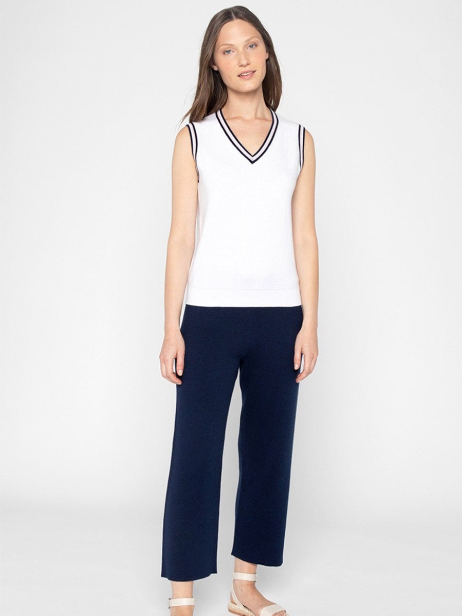 Women'S Kinross Pants & Leggings | Crop Double Knit Pant Navy | Kinross