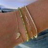 Women'S EF Collection Bracelets | Birthstone Bracelet Gold Rondelles - Peridot | Ef Collection