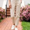 Women'S Frank & Eileen Pants & Leggings | Wicklow Italian Chino Khaki | Frank & Eileen