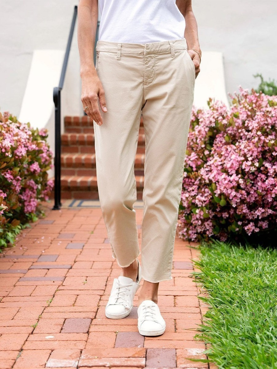 Women'S Frank & Eileen Pants & Leggings | Wicklow Italian Chino Khaki | Frank & Eileen