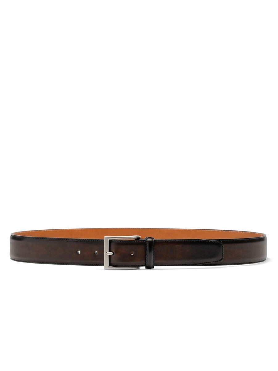 Men'S Magnanni Belts | Viento Belt Brown Accessories | Magnanni